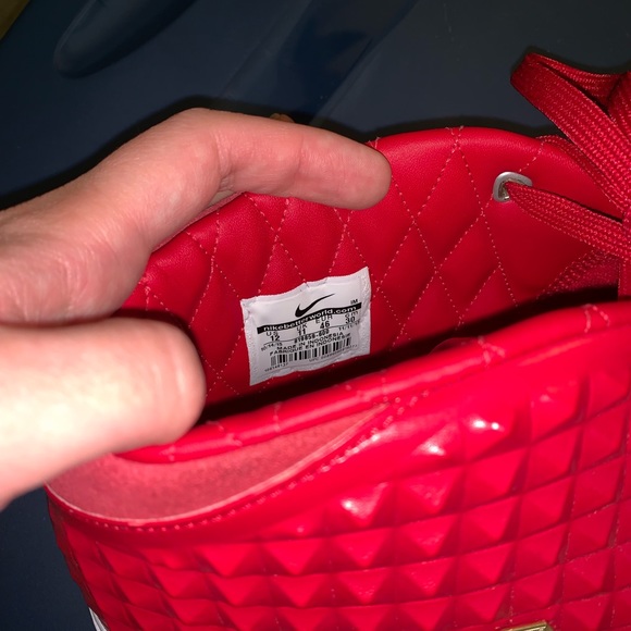 Nike lebron suede XIII studded red shoes size 12 - Picture 4 of 4